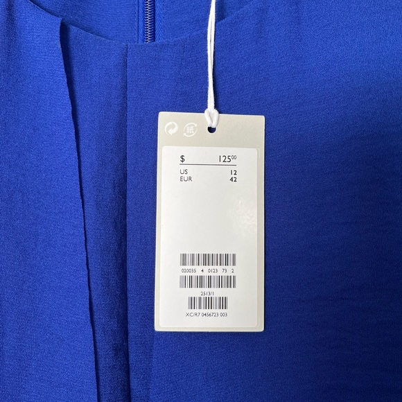 🆕 COS Long Sleeve Top w Layered Front Panels & Zip Back. - Picture 10 of 11